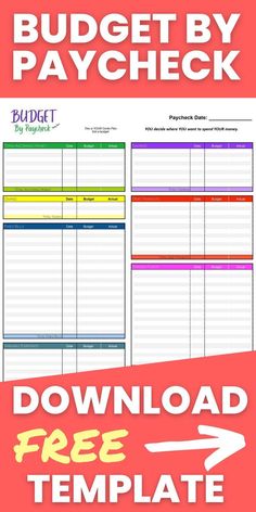 monthly budget spreadsheet excel free printable Paycheck Budget Printables, Budget Template Excel Free, Budget By Paycheck, Excel Budget Spreadsheet, Excel Spreadsheets Templates, Budget Spreadsheet Template, Budget Template Free, Monthly Budget Printable