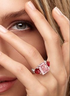 Coloured Diamonds, Radiant Cut Engagement Rings, Pink Diamond Ring, Couture Week, Expensive Jewelry, Couture Jewelry, Engagement Ring Cuts, Dream Jewelry, Pink Diamond