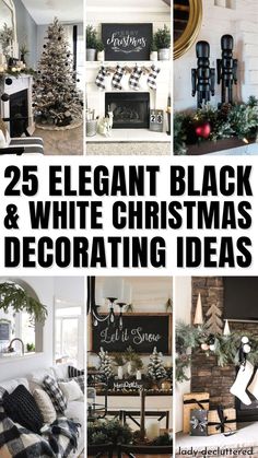 25 Elegant Black & White Christmas Decorating Ideas Home Ideas Decoration, Black White And Gold Christmas, Black Xmas Tree, Black And White Christmas Decor, Black White Christmas Tree, Black Christmas Tree Decorations, White Christmas Decor Ideas, White Xmas Tree, White Christmas Party