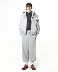 ADER AderSpace # Shop # Urban Cotton Sweatpants With Ribbed Cuffs, Gray Cotton Relaxed Fit Tracksuit, Urban Cotton Sweatpants For Loungewear, Gray Relaxed Fit Tracksuit For Streetwear, Urban Cotton Sweatpants For Winter, Gray Cotton Sweatpants For Streetwear, Urban Cotton Tracksuit With Relaxed Fit, Ader Error, Cultural Experience