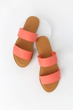 Comfortable Sandals For Women, Coral Sandals, Heels Casual, Suede Slides, Sandal Heels, Shoes Flats Sandals, Cute Sandals, Lace Up Sandals