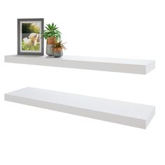 PRICES MAY VARY. 【WIDE SHELF BOARDS】The Bameos White Wall Shelf will maximize space without taking up any square feet - each board measures 31.5” L x 7.7” W x 1.5” H. Reduce clutter and highlight decor in a compact space - giving the illusion of more space in your studio apartment, dorm room or small living area and so on. 【GREAT FOR ANY ROOM】Our wood floating shelves are made of MDF with a frosted surface texture for a mordern feel that blends perfectly into a variety of different scenes. Havin Hanging Shelves White, Thick Floating Shelves White, White Metal Floating Shelves, White Small Wall Shelves, Tv Wall Shelves, White Wall Shelves, Display Family Photos, Wall Shelf Decor, Mounted Shelves