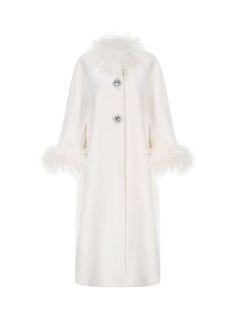 Feather Coat, Wool Coat, Light Beige, Trinidad And Tobago