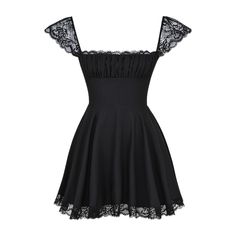 Crafted from soft fabric, this Contrast Lace Ruched Bust Dress is a stylish choice for any occasion. The contrast lace shoulder straps provide an eye-catching touch, and the ruched bust creates a flattering silhouette. This mini dress features a flared skirt for a fun and feminine look. Fit Type: Regular Fit Fabric: High Stretch Composition: 92% Polyester, 8% Elastane Care Instructions: Hand wash, do not dry-clean Ruched Bust Dress, Pleated Dress Short, Bust Dress, Suspender Skirt, Skirt For Women, Feminine Look, Flared Skirt, Spaghetti Strap Dresses, Dress Short