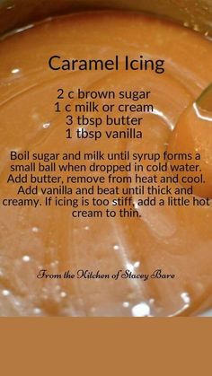 caramel icing recipe with instructions on how to make it in the slow cooker