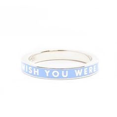 > VIEW SIZE GUIDE Featuring enamel colors inspired by the spirit of nature and places, the "Wish You Were Here" travel ring in 925 solid sterling silver and light blue enamel makes a stylish gift for yourself or your favorite traveler with wanderlust. The Flying Colors stackable rings are the perfect way to show your love of travel or the ideal way to remember to take that trip! Travel Ring, Airport Codes, Enamel Rings, Preppy Gifts, Preppy Jewelry, Travel Charms, Seize The Day, Wish You Were Here, Wish You Are Here