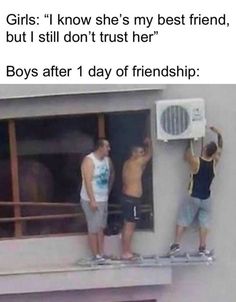 Trust Meme, Girls Vs Boys, Repeat Daily, Hilarious Quotes, Funny Pix, Funny Animal Jokes, Very Funny Jokes, Funny Dude, Real Funny Jokes