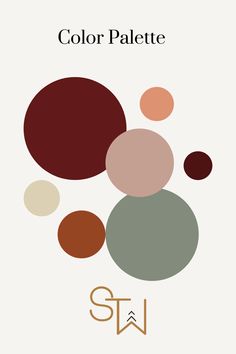 a poster with different colors and shapes in the shape of circles, including one color palette