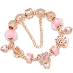 Adjustable Rose Gold Alloy Charm Bracelet, Rose Gold Alloy Charm Bracelet, Pink Alloy Jewelry Gift, Valentine's Day Rose Gold Alloy Jewelry, Adjustable Rose Gold Alloy Bracelet, Valentine's Day Alloy Bracelet, Valentine's Day Rose Gold Metal Charm Bracelet, Adjustable Pink Alloy Jewelry, Rose Gold Bracelet Jewelry As A Gift