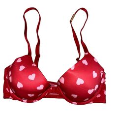 Heart Bra, Adjustable Bra, Sleep Wear, Jeddah, Bra Straps, Bra Women, Heart Print, Up Styles, Pink Heart