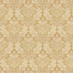 an old fashioned wallpaper pattern in gold and white