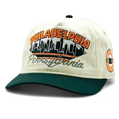 Philadelphia Snapback - The Lindros - Shells Vintage Hat Co. Cheap Retro Flat Brim Snapback Hat, Cheap Vintage Flat Bill Trucker Hat, Cheap Retro Hats With Curved Bill, Cheap Retro Snapback Hat With Flat Bill, Cheap Retro Snapback Hat With Flat Brim, Cheap Vintage Snapback Fitted Hat, Affordable Vintage Snapback Hat With Short Brim, Cheap Retro Adjustable Snapback Hat, Cheap Vintage Snapback Hat With Curved Brim