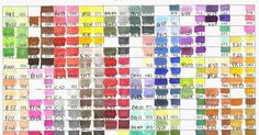 the color chart for different colors of hair dyes and how they are used to make them