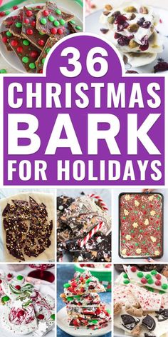 christmas bark for holidays with the title overlay