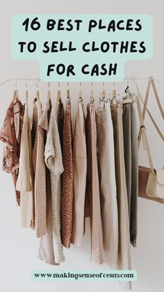 16 Best Places To Sell Clothes For Cash. Here are the 17 best places to sell used clothes online and near you. I've personally made thousands of dollars from selling my old clothes over the years! sell used clothes online, make extra money, selling apps, how to sell used clothes, ways to sell used clothing Selling Used Clothes Online, How To Sell Clothes, Sell Old Clothes, Selling Used Clothes, Online Thrift Shop, Selling Clothes Online, Buy My Clothes, Reselling Clothes, Reselling Business