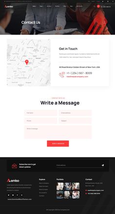 Amiso - Web Design Agency PSD Template Website Contact Page Design Layout, Contact Me Website Design, Contact Web Page Design, Contact Us Section Web Design, News Section Website Design, Contact Page Design Website, About Us Page Design Website Layout, Call To Action Web Design, Contact Section Web Design