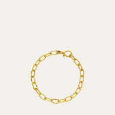 Gurhan gauge wire chain bracelet  Approx. 8.5"L 24-karat yellow gold Hammered finish Lobster clasp Wipe clean Imported Luxury Gold Plated Cable Chain Bracelet, Luxury Gold-plated Cable Chain Bracelet, Gold Plated Link Bracelet With Gold Clasp, Gold-plated Link Bracelet With Gold Clasp, Gold Plated Link Bracelet, Gold-plated Link Bracelet, Gold Oval Link Cable Chain Bracelet, Gold Plated Cable Chain Bracelet With Rectangular Links, Gold-plated Bracelet With Cable Chain And Rectangular Links