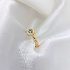 14k Gold Sapphire Engagement Ring with Diamonds/Minimalist Diamonds Ring/Blue Sapphire Rozette Ring/Thin Gold Ring/Dainty Gemstone Gold Ring by GiorgosJewelry on Etsy Gold Sapphire Engagement Ring, Gemstone Gold Ring, Minimalist Diamond Rings, Ring Blue Sapphire, Minimal Gold, Zierlicher Ring, Gold Gemstone Ring, Etsy Gold Ring