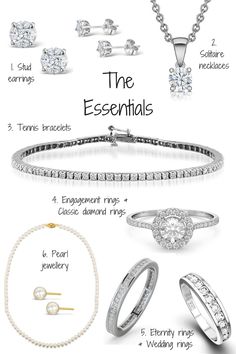 Jewellery Essentials, Capsule Wardrobe Jewelry, Look Working Girl, Indian Diamond Jewellery, Jewelry Knowledge, Bangles Bracelets, Sterling Silver Jewellery, Indian Wedding Jewelry, Classy Jewelry