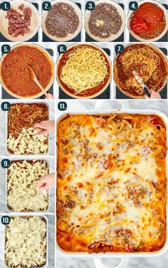 the steps to make an enchilada casserole with meat and cheese