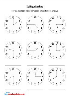 Telling the time worksheet pack Clock Worksheets, Clocks Digital, Analogue Clock, Telling Time Activities, Telling Time Worksheets, Teaching Printables, 24 Hour Clock, Kindergarten Reading Worksheets, Key Stage 1