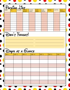 a printable planner with polka dots on it and the words don't forget