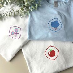 Care Bears, care bear shirt, custom care bear, care bears matching, care bears symbols, care bears party, group bear shirt, care bear tshirts, Funny custom idea, bears group shirt, family party theme, customized kid gift ⭐ PRODUCT AND BRAND DETAILS ➤ Gildan ® brand ➤ Unisex & Classic fit ➤ 8 oz./yd² (US) 13.3 oz./L yd (CA), 50/50 cotton/polyester, 20 singles - Heather Sport colors are 60/40 polyester/cotton ⭐ PERSONALIZED GUIDE: Custom sweatshirts, hoodies, and tees will usually have four embroidery positions: ➤On the chest: Left chest (above the heart), right chest, middle chest. ➤On the sleeve: Left sleeve or right sleeve (you can customize both, one side is free). ➤On the back of the shirt: In the middle. ➤In the hood for hoodies. If you want to embroider any of these positions, please Friend Group Shirt Ideas, Care Bear Costume, Bear Tshirts, Best Friend Hoodies, Matching Friends, Care Bear Party, Matching Friend, Group Matching, Friends Tee