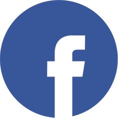 the facebook logo is shown in a blue circle with white letters on it's side