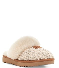 Ugg Cozy Knit Slippers, Ugg Cozy, Knitted Uggs, Cute Uggs, Knit Slippers, Shearling Slippers