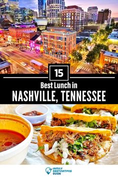 Best Lunch in Nashville, TN Lunch In Nashville, Nashville Restaurants Downtown, East Nashville Restaurants, Nashville Restaurants Best, Nashville Downtown, Lunch Places, Travel Life Hacks