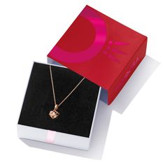 From Pandora, unbox the sound of the season with this Festive Bell and Necklace Gift Set. Inspired by the classic holiday motif with a Pandora twist, this 14k rose gold-plated festive bell charm brings joy to their jingle with star and heart shaped cut outs. Beautifully paired with a matching cable chain necklace, it's the perfect gift for the one who creates holiday magic wherever they go. Pandora Style #: B802277-1 Rose Gold Jewelry For Christmas Gift, Rose Gold Heart Necklace With Charms As Gift, Christmas Gift Rose Gold Jewelry, Rose Gold Jewelry Christmas Gift, Rose Gold Jewelry With Gift Box, Rose Gold Jewelry With Gift Box For Her, Rose Gold Necklace For Christmas Personalized Gift, Pandora Necklace Rose Gold, Pandora Charms Rose Gold