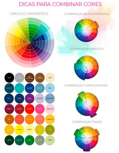 the color wheel is shown with different colors