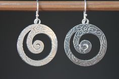 Silver Dangle Boho Earrings / Dangle Drop Earrings / Boho Jewelry / Bohemian Earrings / Gift for women / Gift for her Handmade Silver Swirl Earrings, Nickel Free Silver Swirl Earrings, Bohemian Silver Earrings With Artistic Design, Bohemian Silver Swirl Jewelry, Bohemian Earrings, Fort Collins, Earrings Boho, Earrings Dangle, Etsy Shipping