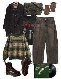 Fall Outfit Dr Martens, Dark Forest Academia Outfit, Outfits With Green Jean Jacket, Outfits With Red Doc Martens, The Smiths Outfit Aesthetic, Dr Martens Outfit Grunge, The Smiths Style, Style A Turtleneck Outfit Ideas, The Smiths Inspired Outfit