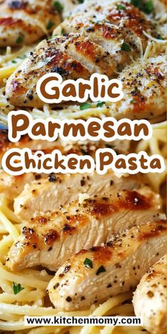 garlic parmesan chicken pasta is an easy and delicious dinner that's ready in under 30 minutes