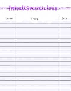 a printable invoice sheet with the words in german