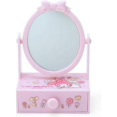 Product Size (W x D x H): Approx. 3.9 x 2.4 x 5.7 inches (10 x Main Materials/Materials: ABS resin, glass The mirror is angle adjustable My Melody Products, Sanrio Mirror, Clay Mirror, Mirror Stand, Kawaii Room Decor, Kawaii Room, Standing Mirror, My Melody, Makeup Mirror