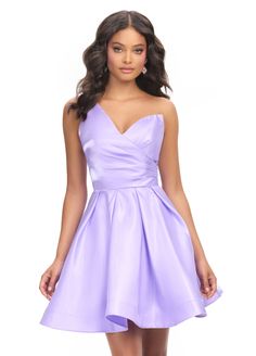 Expertly designed by Ashley Lauren, the 4786 One Shoulder Satin Cocktail Dress boasts a ruched bodice and A line skirt with horsehair trim. Elegantly crafted with high-quality satin, this dress offers a flattering silhouette and timeless style for any special occasion. Colors: Orchid, Black, Hot Pink, Peacock, Red, White Sizes: 00-16 Ashley Lauren, A Line Cocktail Dress, Pink Peacock, Satin Cocktail Dress, Ruched Bodice, Feather Dress, Pageant Dresses, Ball Gown Dresses, Dress 16