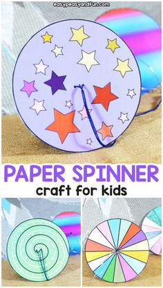 paper spinner craft for kids with pictures and instructions to make it in the shape of a ball