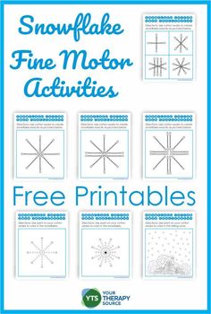 the snowflake fine motor activities are great for kids to learn how to use them