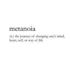 the words metanoia are written in different languages