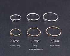 Rose Gold Nose Stud, Nose Piercing Ring, Tiny Nose, Pierced Nose, Nose Septum