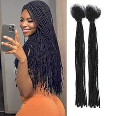 AONKIA 14-24 inch 0.2cm 100% human hair dreadlocks for Women/Men/Kids, Our dreadlock can Passed Burning test, guarantee made with 100% human hair; can be dyed/bleached/curled and twisted depending on your preference of style. The loc extensions human hair can be added to existing locs to add length or for repairs on broken locs. And dreadlock extensions can also be washed normally and they are safe for swimming,suit for all ages. Size: 14".  Color: Black. Permanent Dreadlock Extensions, Loc Extensions Human Hair, Locs Extensions, Women With Dreadlocks, Hair Dreadlocks, Hair For Men, Loc Extensions, Natural Hair Extensions, Dreadlock Extensions