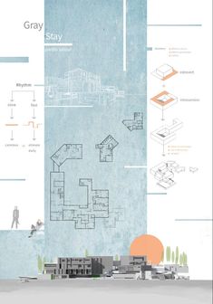 an architectural diagram shows the various parts of a building