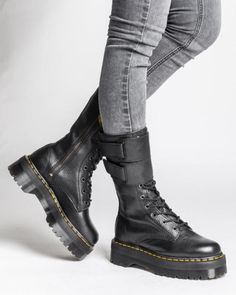 Edgy Chunky Boots For Streetwear, Streetwear Moto Boots With Lug Sole And Round Toe, Moto Boots With Lug Sole For Streetwear, Streetwear Ankle Platform Boots With Lug Sole, Ankle Platform Boots With Lug Sole For Streetwear, Winter Combat Moto Boots For Streetwear, Combat Moto Boots For Winter Streetwear, Black Chunky Ankle Combat Boots, Streetwear High Ankle Platform Moto Boots