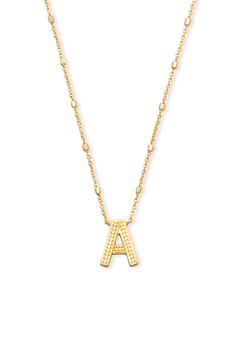 Dainty etching adds a delicate tone to a rhodium-plated initial-pendant necklace that makes a perfect sentimental keepsake or gift for your special someone. 19" length; 1/2" square pendant Rhodium plate Imported Special Someone, Initial Pendant Necklace, Square Pendant, Initial Pendant, Your Special, Kendra Scott, Rhodium Plated, Etching, Gold Metal