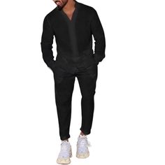 Wiaofellas - Men's Linen Spring and Autumn Suit Casual Long-sleeved Shirt Fashion Cargo Pants Sports Two-piece Set Relaxed Fit Long Sleeve Tracksuit With Pockets, Relaxed Fit Tracksuit With Long Sleeves And Pockets, Black Slim Fit Long Sleeve Sets, Cotton Long Sleeve Tracksuit With Pockets, Black Long Sleeve Tracksuit With Pockets, Fitted Long Sleeve Tracksuit With Pockets, Spring Tracksuit With Pockets Long Sleeve, Spring Long Sleeve Tracksuit With Pockets, Fashion Cargo Pants