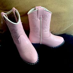 Pink Cowgirl Boots For Infants Size 5m. Brand New. Cute Pink Boots For Fall, Pink Cowgirl Boots, Pink Cowgirl, Cowgirl Boots, Infants, Cowboy Boots, Kids Shoes, Kids Shop, Brand New