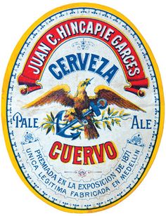 the label for an italian beer called cervela