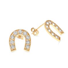 Product Description: 🍀⭐ HORSESHOE STUD EARRINGS: Elevate your style and embrace luck with our exquisite Horseshoe Stud Earrings in 14K Gold adorned with sparkling CZ stones. 💎 MATERIAL AND DETAILS: Material: Real Gold 14K Yellow Earrings Size: Medium 13x13mm Earrings Weight: Approx. 1.58 grams ⭐ ELEGANT AND SYMBOLIC: These Horseshoe Stud Earrings combine elegance with a symbol of luck, making them a charming addition to your jewelry collection. 🛍️ READY TO SHIP: Get ready to dazzle with these Classic Yellow Gold Diamond Earrings With Sparkling Stones, Yellow Gold Diamond Earrings With Sparkling Stones For Gift, Elegant Horseshoe Earrings For Gift, Symbol Of Luck, Yellow Earrings, Cz Stone, Real Gold, Jewelry Collection, Sparkle